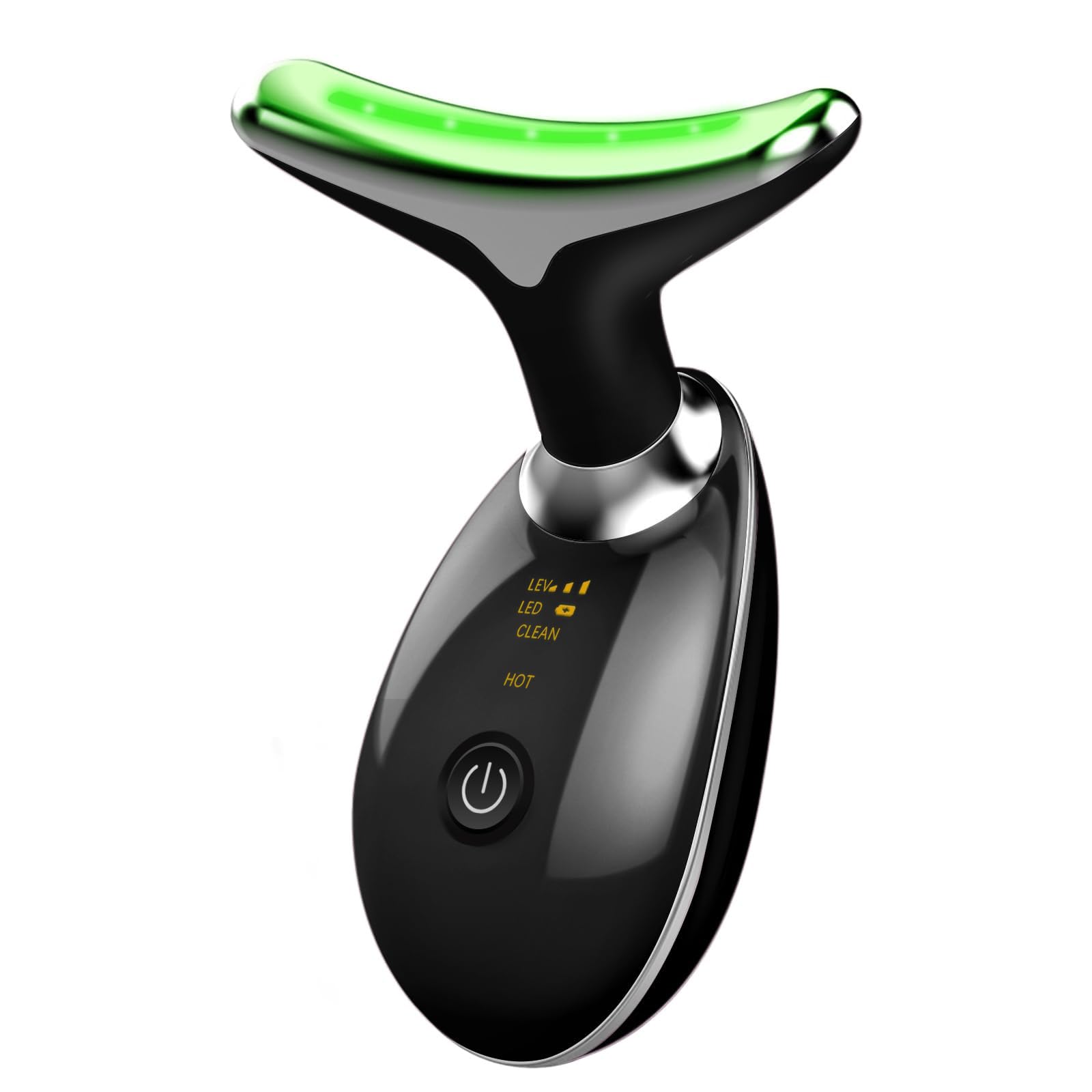 Red-Light-Therapy-for-Face, Portable Electric Face Massager with 7 Color LED (White)