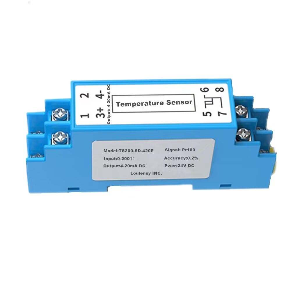 Temperature Transducer Transmitter Sensor Transformer PT 100 Output 0-5V DC Input -50? to +50? Degree Centigrade