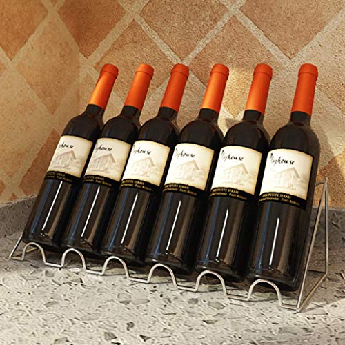 Soporte metálico para 4 botellas de vino miniatura 1