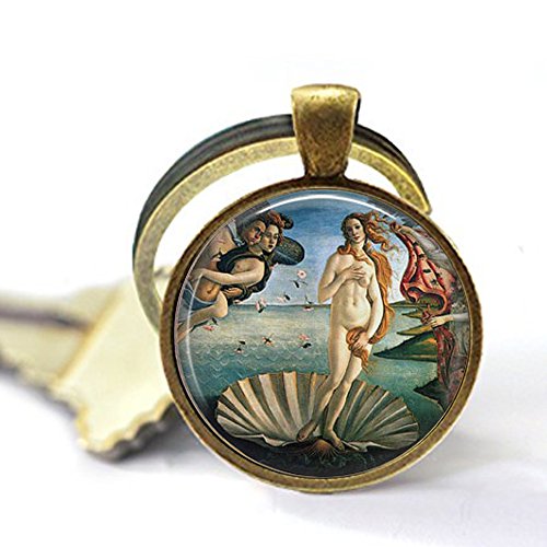 Botticelli Birth of Venus Keychain - Classic Art Jewelry - Italian Venus - Female Beauty - Venus Keychain