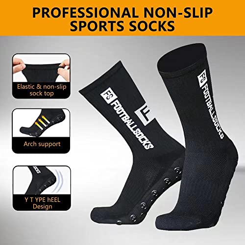 Grip Sokken Voetbalsokken voor heren, uniseks, anti-slip design, universele schaal 39-46, 75% katoen, voetbalsokken voor kinderen, voetbalsokken voor mannen - Afbeelding 5
