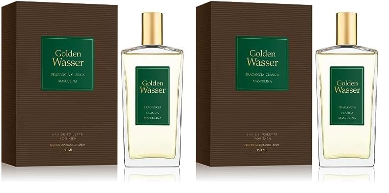 Instituto Español Eau de Toilette Golden Wasser para Hombre (Paquete de 2)