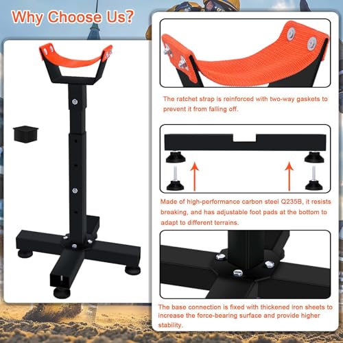 Image of Adjustable Farrier Stand Metal Hoof Stand Hoof Stand for Horses Hoof Jack Farrier Stand Equine Trimming Shoeing Barefoot Horse Hoof Trimming Tools Veterinary Instruments Grip Hoof Care Tools