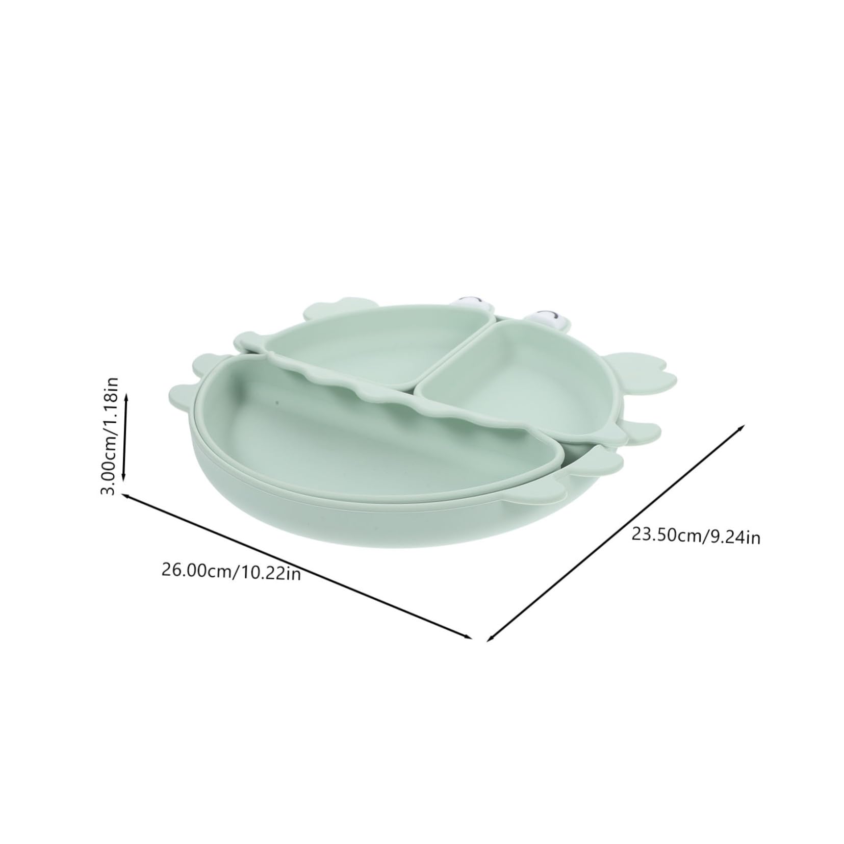 Alipis Silicone Toddler Bowl Crab Design Easy to Grip Plate for Boys and Girls