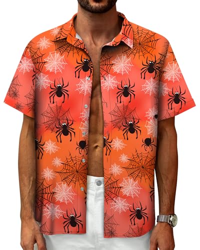 Image of Hawaiian Shirt for Men Tropical Shirts Summer Beach Button Down Short Sleeve Luau Aloha Floral Cruise Vacation Outfit 2026