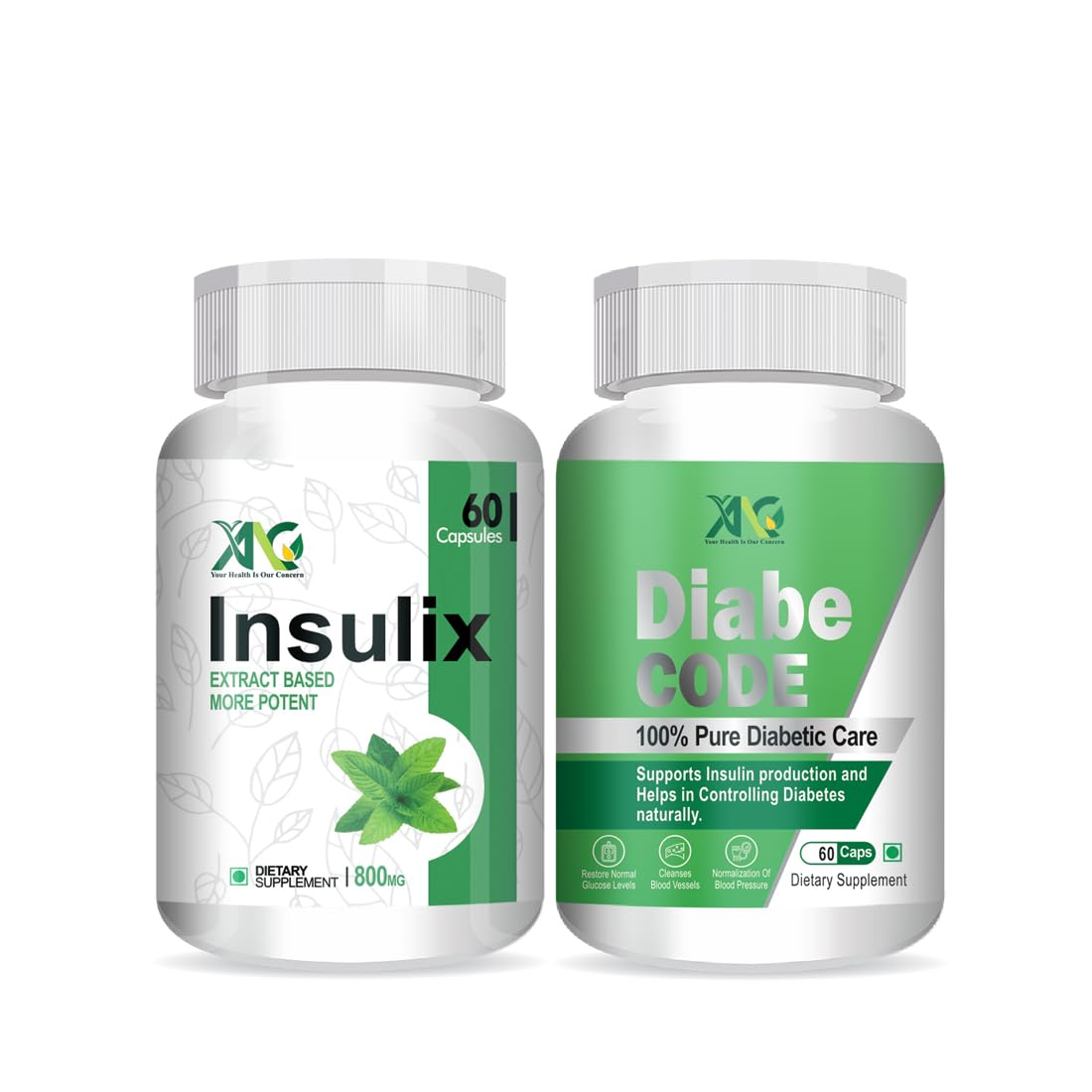 ANC DiabeCode 60 Capsules & Insulix 60 Capsules Support Endocrine Health & Diabetes Control Insulin Resistance | Supports Healthy Energy | Normalize Blood Sugar (Pack Of 2)-image-29
