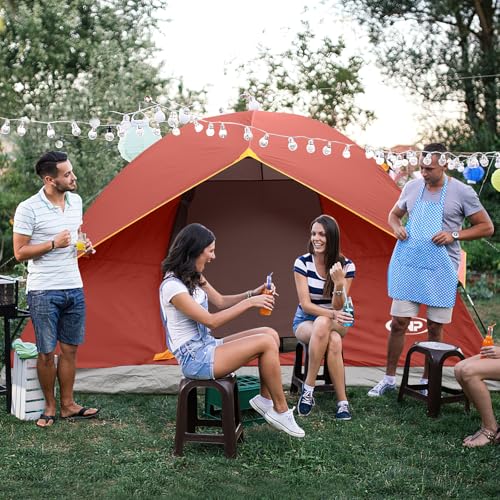 Image of unp 6 Person 4 Season Dome Tent, Easy to Set Up for Camping & Hiking, Lightweight & Portable, Green