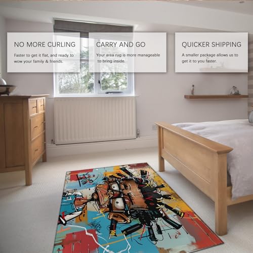 Tapis de sol 180x270cm grand format imprimé anime mignon pour salon - 5