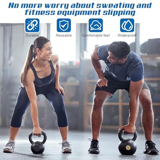 Weight Lifting Grips,Workout Gloves Grips Gym Men Women Silicone Hand Grip Protector for Gym Training and Exercise,Weight Lifting Dumbbell,Deadlift,Pull Up Anti-Slip Grippers