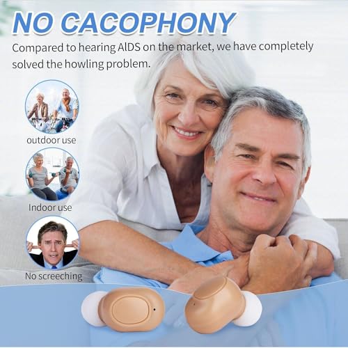 CIS Hearing Aids, Miniature Hearing Amplifiers for Adults with Noise Cancelling, Rechargeable Hearing Aids for Seniors with Crystal Clear Sound, and LED Power Display - Image 3
