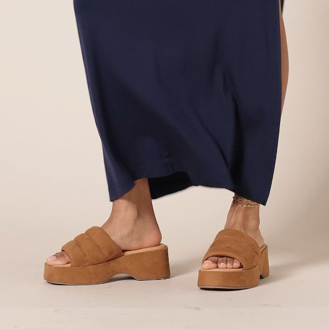 Amazon.com: Amazon Essentials Women's Platform Slide On Sandal