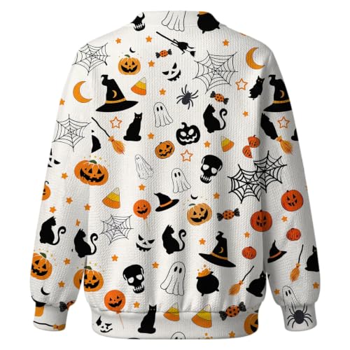 Halloween Sweaters for Women Pumpkin Cardigan Ghost Print Fall Clothes 2026 - image 3
