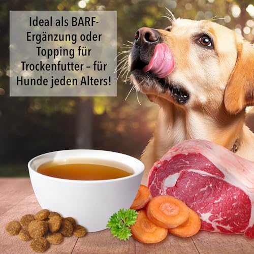 Dog Drink - Mehr Trinkfreude & bessere Futteraufnahme für 10L Brühe für Hunde, 100% Rindfleisch-Extrakt, für mehr Flüssigkeit & schmackhafteres Trockenfutter