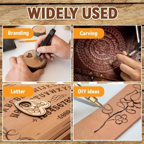 Kit de quema de madera y juego de manualidades con accesorios de carpintería para modelar 7