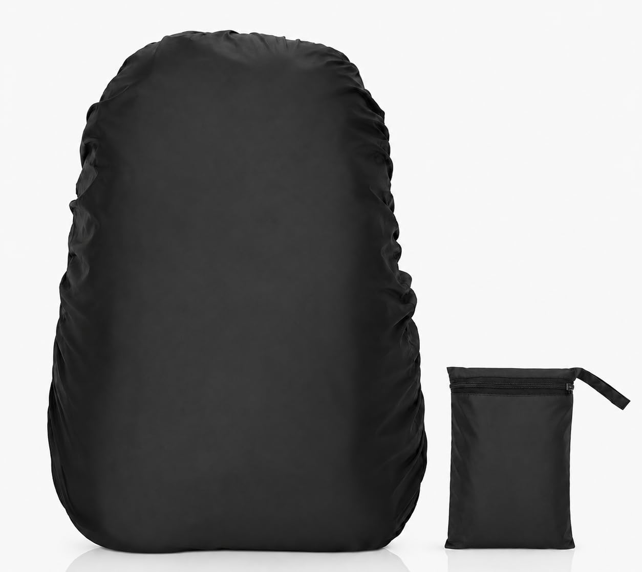 Walizza Lifestyle Waterproof Backpack Rain Cover for Hiking, Trekking, Travel & School Bags | Dustproof, Lightweight Rain Cover with Storage Pouch | Elastic Adjustable Fit | Black | Bag Protection-image-12