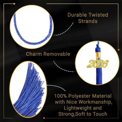 Image of 2026 Tassel Graduation,Royal Blue Tassel 2026 for Grad Cap and Graduation Ceremony Accessory Decoration