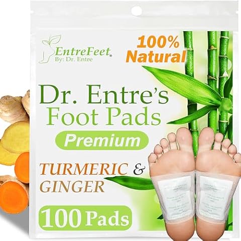 100 Turmeric & Ginger Foot Pads | Premium Foot Pads to Feel Better, Sleep Better & Relieve Stress | Organic Foot Patches Cover