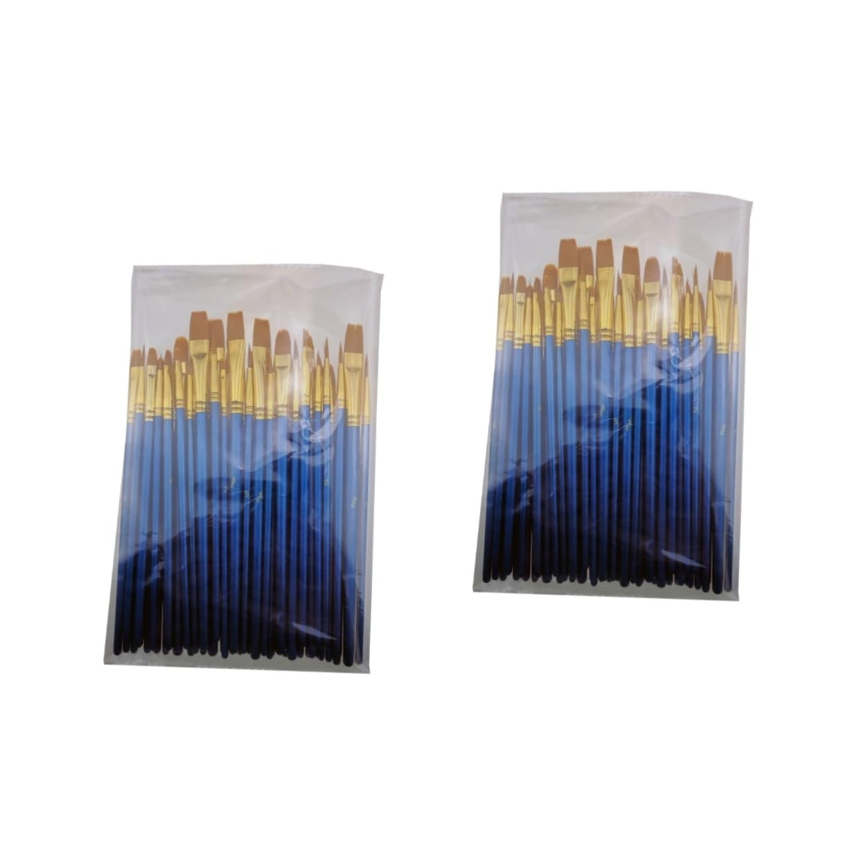 LIFKOME 2 Sätze Teiliges Buntes Malpinselset Ölfarbe Aquarell Flachpinsel Für Schüler Und Künstler Für Gouache Malerei Leicht Und Tragbar 50 Stück * 2