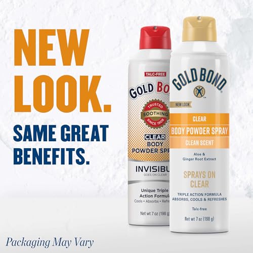 Gold Bond No Mess Clear Invisible Body Powder Spray, Deodorant Spray, 7 oz. - image 2
