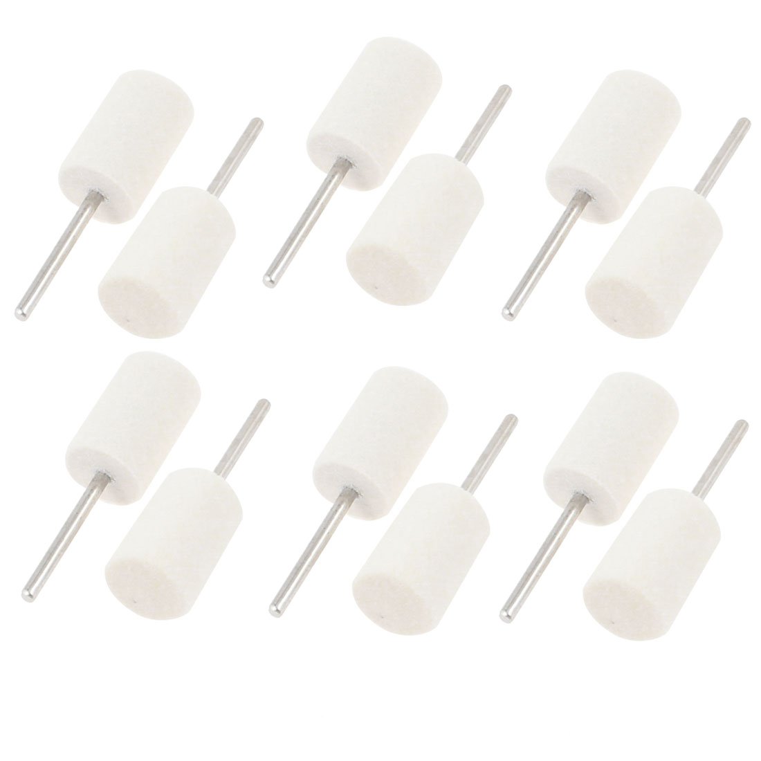 Aexit 12 Pcs Abrasives Polishing Tool 2.3mm drill hole 12mm Diameter Cylinder Felt bo-bs Model:46as572qo450