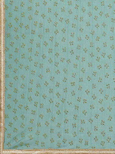 Image of AKHILAM Women's Pure Chiffon Saree with Blouse Piece