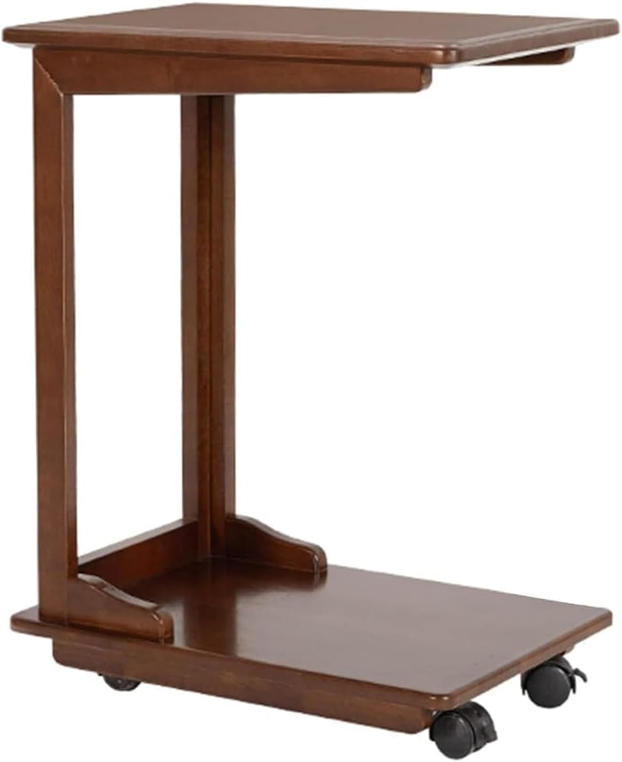 Aimery Office End Table Slim End Table Nightstand Mobile Side Table, Tables with Wheels and Storage Shelf