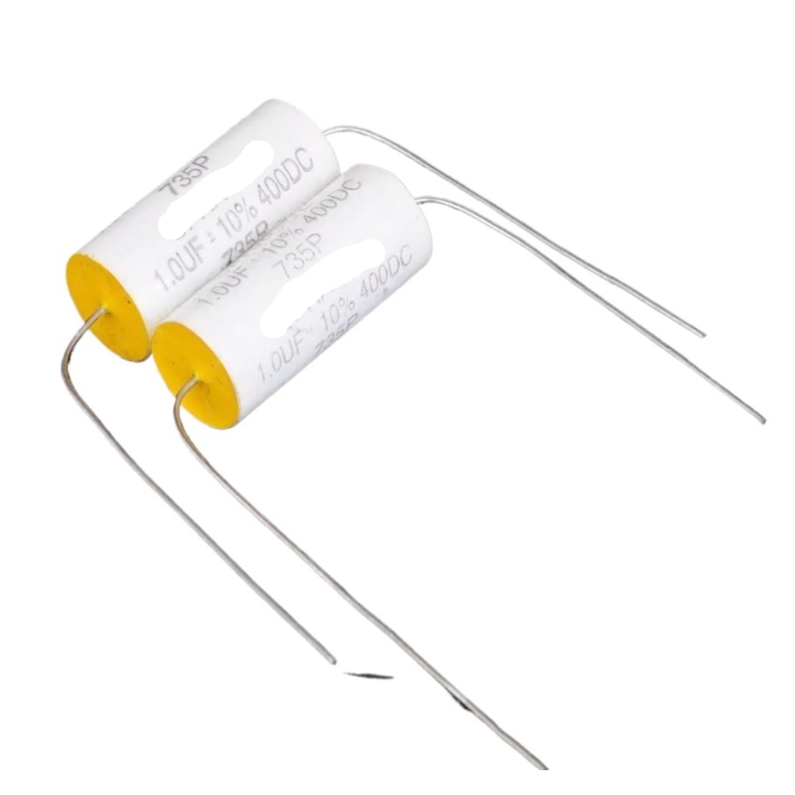 BALYDLUL 2pcs 735P 1UF 2UF 3.3UF 5UF 400V DC Copper Pin Frequency Divided Coupling Non Polarized Capacitor(1UF)