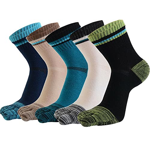 HBJWOV Striped Crew Sock Boys Business Casual Socks Comfortable 5 Pairs Harajuku Socks Men's Cotton2