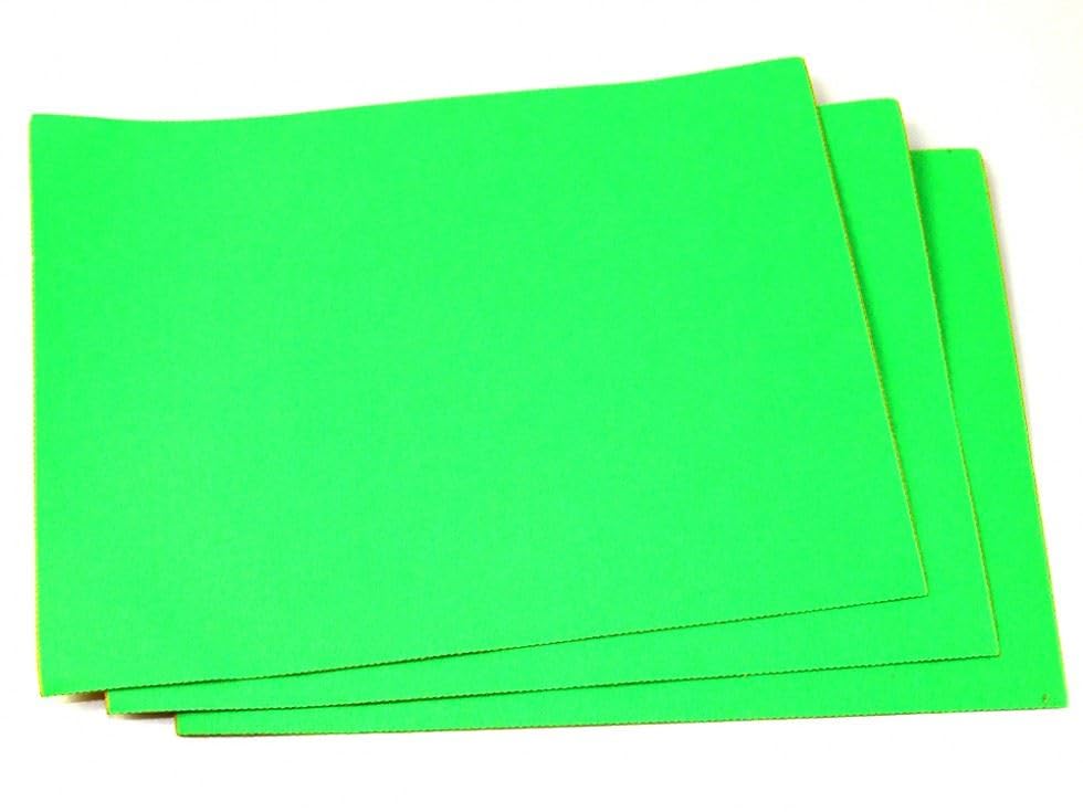 Minerva 9" Acrylic Felt Fabric Sheets (Value Pack) for Toymaking, Homecrafts, Handicrafts & DIY Super Bright Green - per Pack of 10