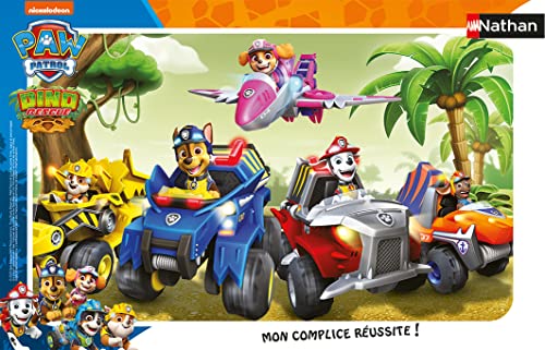 Nathan - Puzzle Enfant - Cadre 15 pièces - En route avec la Pat’Patrouille - Fille ou garçon dès 3 ans - Puzzle de qualité supérieure - Carton épais et résistant - Action &amp; Aventure - 86172