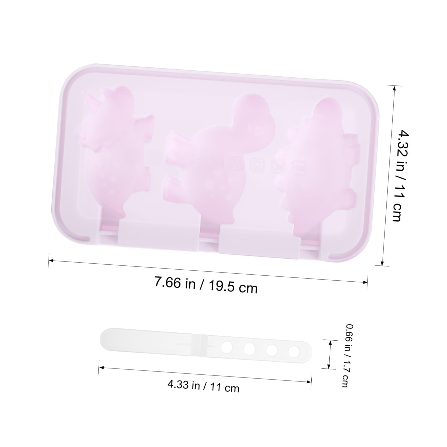 2piezas Molde Para Helado De Silicona Reutilizables Con Tapa y Asa Diseño De Vehículo y Animales Molde Para Hacer Hielo Diy Para Picnic y Fiestas