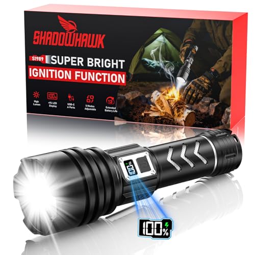 Shadowhawk 2 Stück Klein Taschenlampe LED Aufladbar mit Zwei Lichtquellen | Wasserdicht Mini COB-Arbeitsleuchte mit Magnet & Clip, USB Taschenlampen Sehr Hell für Camping/werkstatt/Notfall, 7 Modi