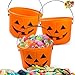 JOYIN Halloween Trick or Treat Pumpkin Bucket Jack O Lantern Candy Basket Halloween Party Supplies Pumpkin Pails with Handle (6 Pack)