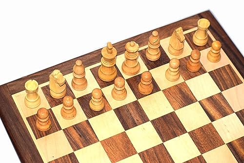 Mesa de ajedrez magnética de madera hecha a mano 12x12 pulg miniatura 2