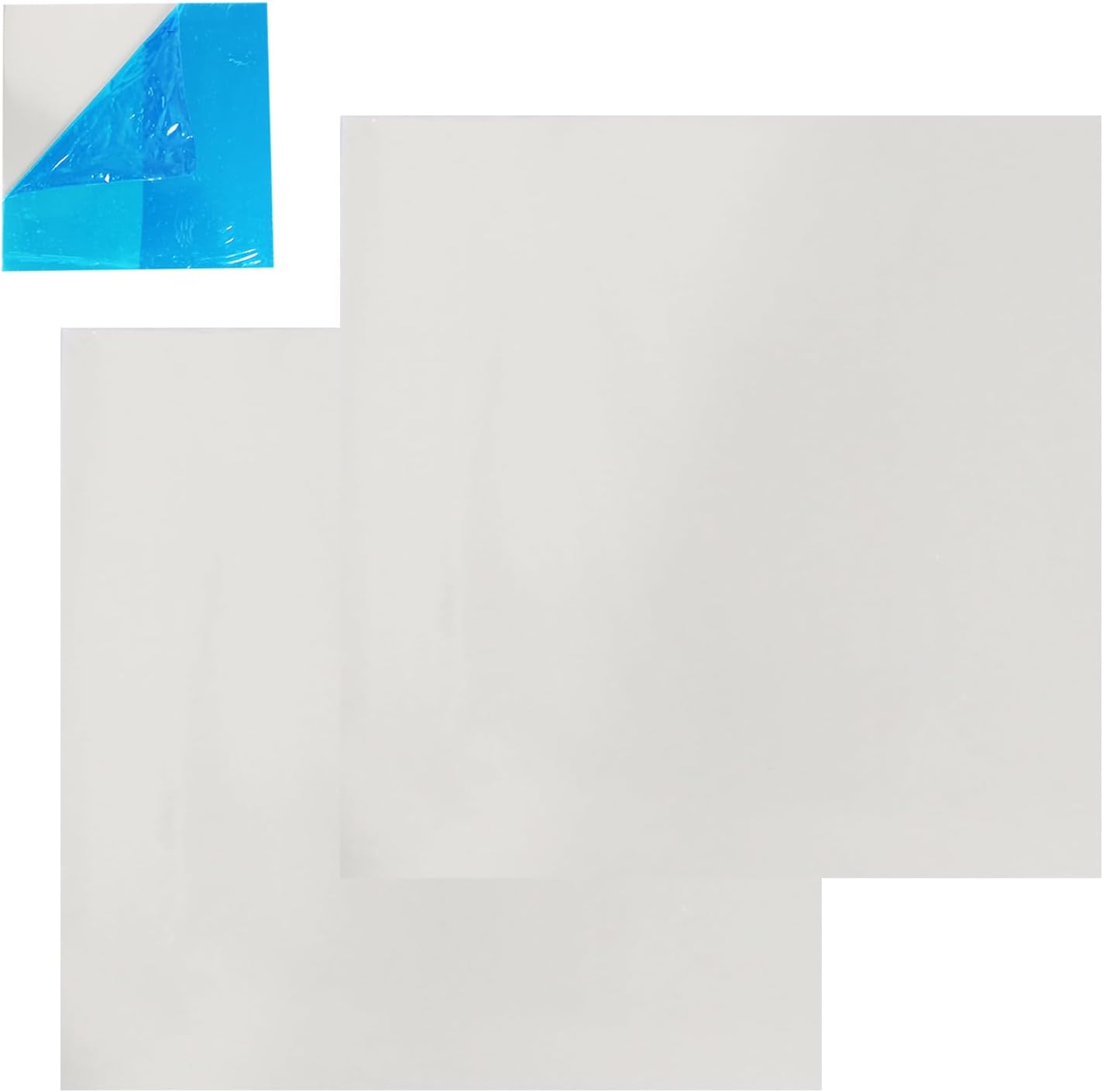 2 Pcs 304 Stainless Steel Sheets, 6 Inch x 6 Inch x 0.02 Inch, About 25 Gauge (0.5mm) Thickness, No Scratches, Double Side Film Attached 304L Stainless Steel Plates