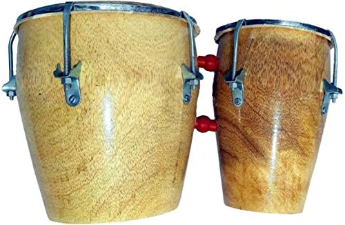 NSR TRADERS Amro Retailers Professional 2 Piece Hand Made Wooden Bongo Drum Set Best Quality