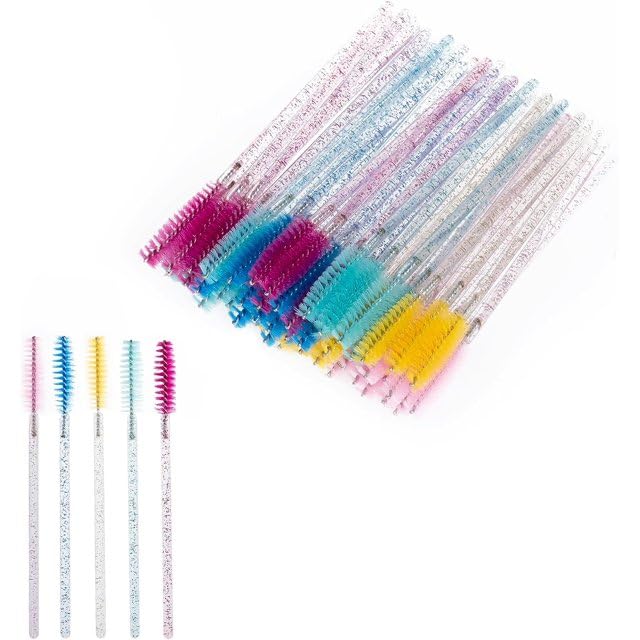 10Pcs Rose red Disposable Eyebrow Brushes,Silicone Eyelashes Brushes Transparent Mascara Wand Applicators Versatile Makeup Brushes Tools,Convenient to Carry,Mascara Brushes,Beauty and Personal Care 1