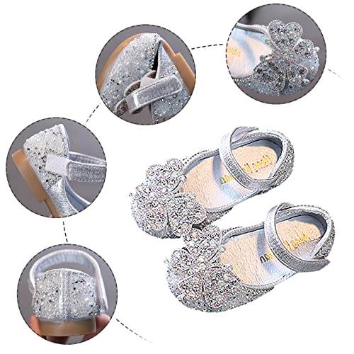 Girls Closed Toe Sandals Size 12 Childrens Shoes Pearl Rhinestones Shining Kids Princess Girls Toddler Sandal4