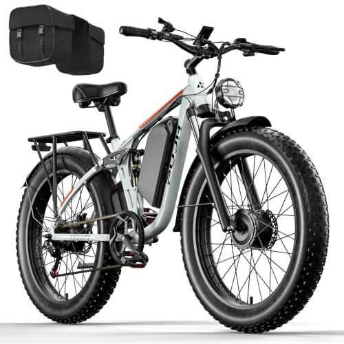 4000W Dual Motor Ebike 52V Up to 100 Miles 52V 24" Fat Tire PU354 image 4