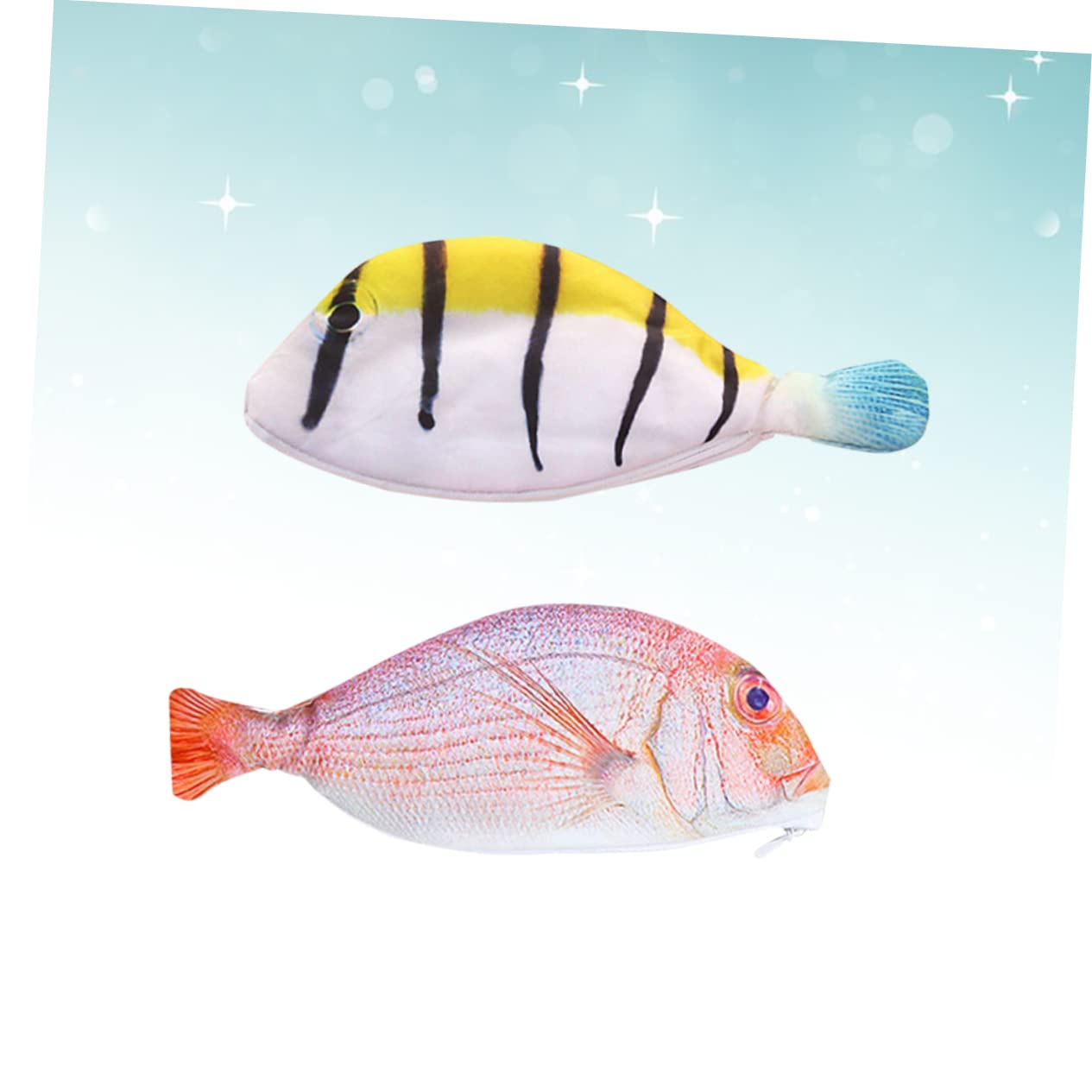 EXCEART 6pezzi Borsa Astuccio Multifunzionale Forma Di Pesce Per Scuola e Cancelleria Portapenne Porta Monete e Trucchi Materiale Resistente e Lavabile