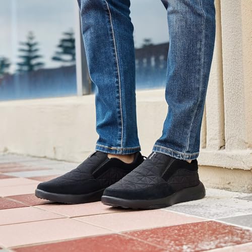 OrthoComfoot Men's Orthopedic Slip-On Loafers Walking Shoes: Comfortable Arch Support Plantar Fasciitis Hook and Loop Shoes, Casual Orthotic Work Loafers for Foot and Heel Pain2