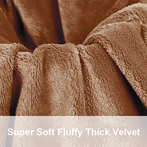 Bean Bag Chairs For Adults, Giant Bean Bag Chair Cover Comfy Fluffy Big Bean Bag Beds (No Filler, Cover Only) Oversized Soft Moon Pods Beanbag Couch Sofa Sack 7Ft Brown #TOP2