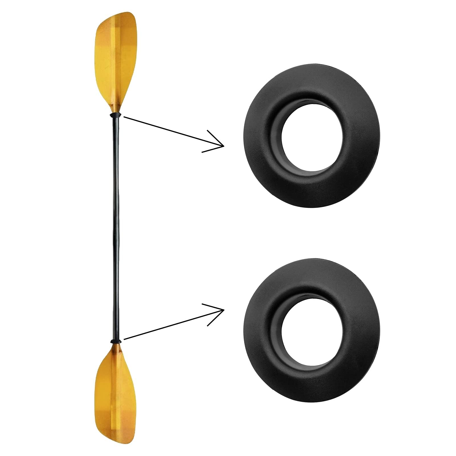 Lovelysp-Kayak Paddle Drip Rings Durable Practical Rubber Drip Rings...