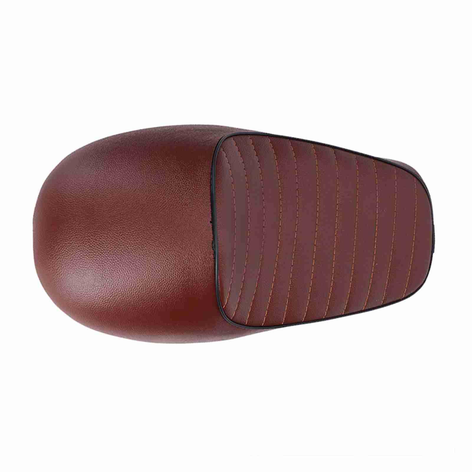 sitzbank Duokon Halterungen Sattel, PU Diodenanzeigeer Vintage Cafe Racer Sitz Flaches Sattelkissen für CG125 GN CG CB400SS(A1)