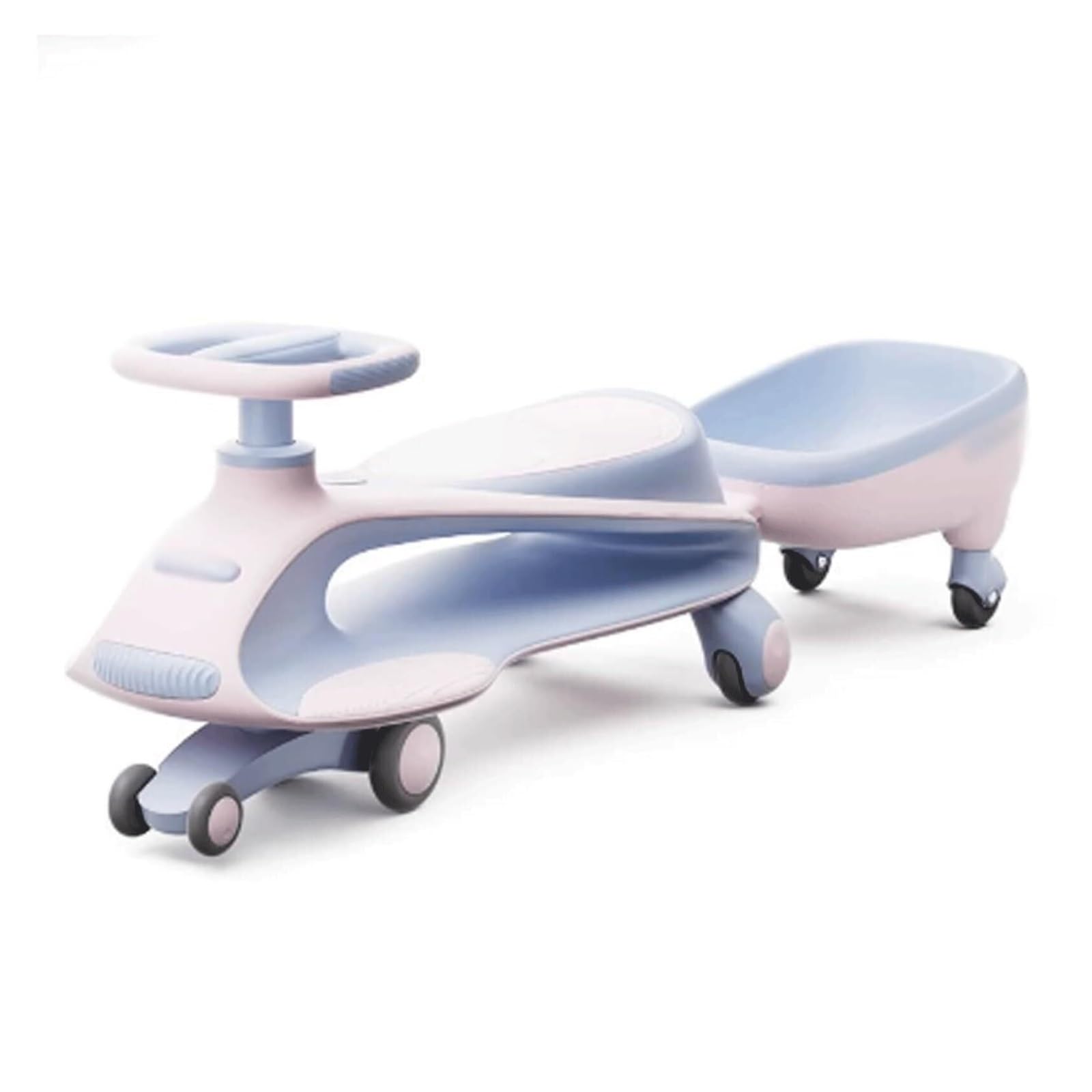 SDGBCXD Swing Car, Wiggle Car for Kids Swing with Small Detachable Trailer Ride On Toy for Boys Girls Ages 3 Years And Up Card(Rose)