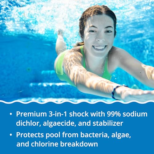 Image of In The Swim Premium 3-in-1 Pool Shock - Di-Zap - 12 x 1 Pound Bags