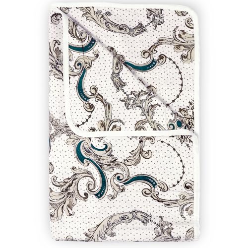 Image of Divine Casa Glace Cotton 120 GSM Reversible Lightweight Printed Double Bed AC Dohar Blanket Quilt - (Beige and Brown, 205 x 220 CM)| TC - 120