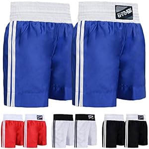 Farabi Sports Boxing Shorts – Boxing Trunks for Training Punching, Sparring Fitness Gym Kickboxing Shorts Men & Women (Blue, X-Small)