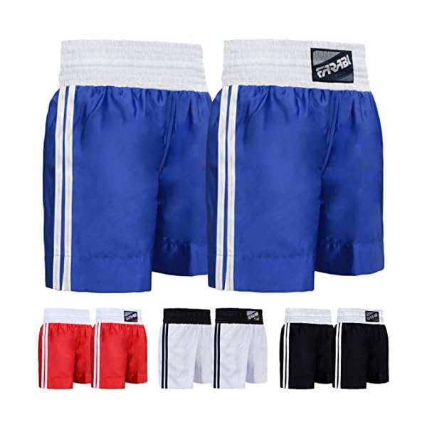 Farabi-Sports-Pro-Boxing-Shorts-for-Boxing-Training-Punching-Sparring-Fitness-Gym-Kickboxing-Equipment-Trunks Farabi Sports Boxing Shorts – Boxing Trunks for Training Punching, Sparring Fitness Gym Kickboxing Shorts Men & Women (Blue, X-Small)