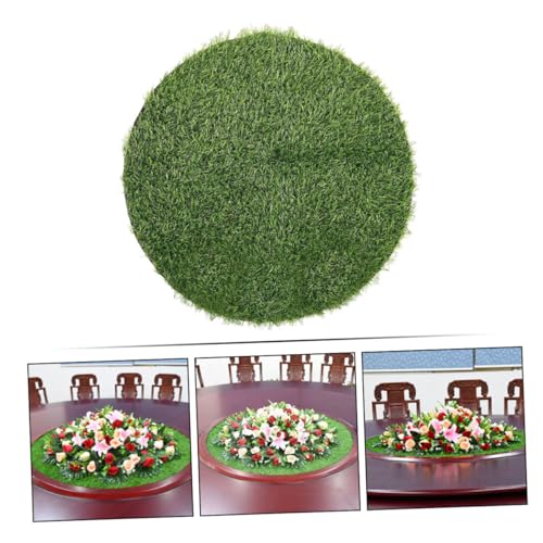 Yardwe Teppich Schachtdeckel Dekoration Rasen Herbst Tischsets Kunstrasen Schreibtischunterlage Teppiche Esstischzubehör Tischdekoration Kaffee gefälschter Rasen Keine Worte